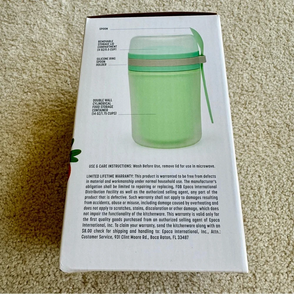 Goodful Double Wall Insulated Yogurt Snack Container, Leak Proof Food Storage